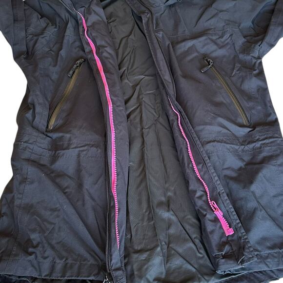 Womens Jacket Size Small Black Water Resistant Outdoor Camping Hiking Utility - Picture 3 of 9